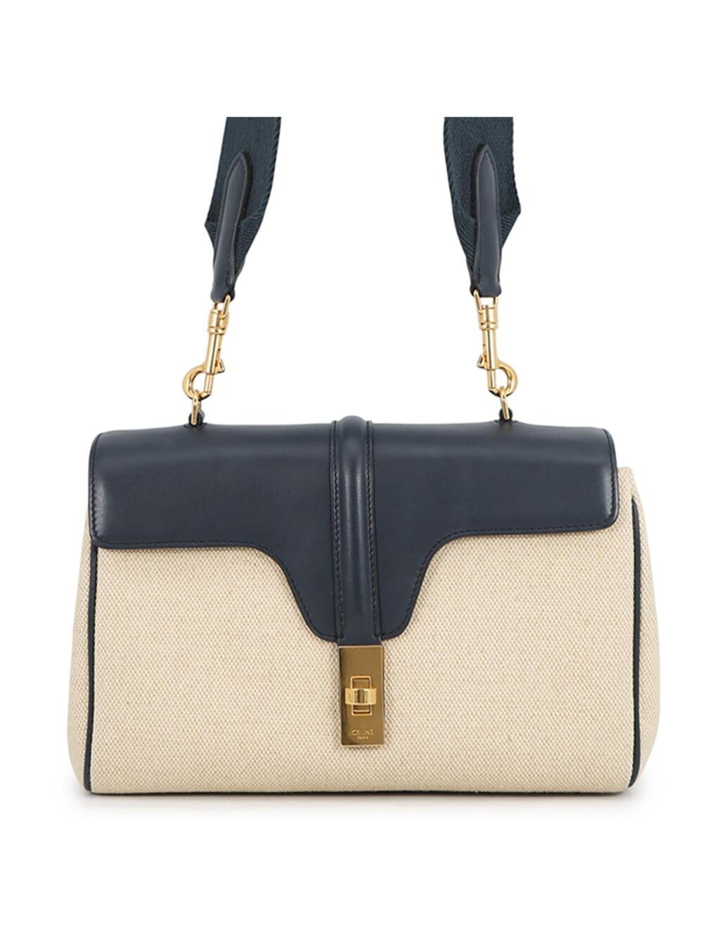 Celine Soft 16 Bag Canvas And Leather #325096C16B